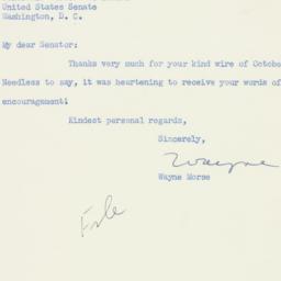 Letter: 1952 October 21