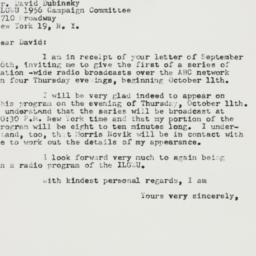Letter: 1956 September 27