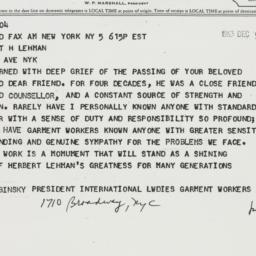 Telegram: 1963 December 5