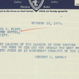 Telegram: 1935 October 18
