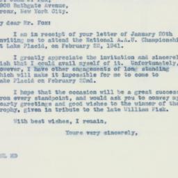 Letter: 1941 January 29