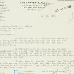 Letter: 1952 May 20