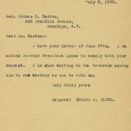 Letter: 1935 July 8