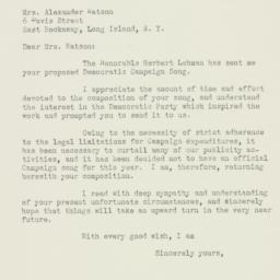 Letter: 1940 October 15