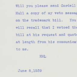 Letter: 1939 June 8