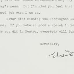 Letter: 1954 January 28