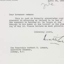 Letter: 1939 April 25