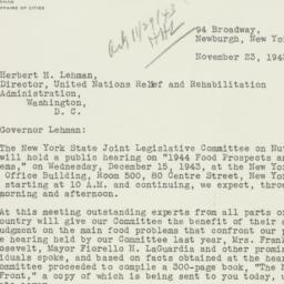 Letter: 1943 November 23