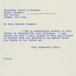 Letter: 1939 November 10