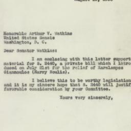 Letter: 1953 August 19