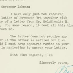 Letter: 1947 November 15