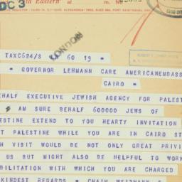 Telegram: 1944 March 15