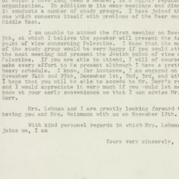 Letter: 1947 November 3