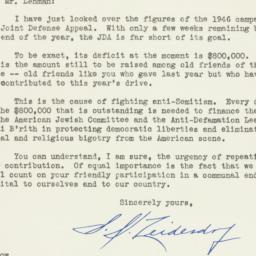 Letter: 1946 December 10