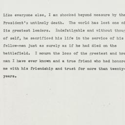 Press Release: 1945 April 12