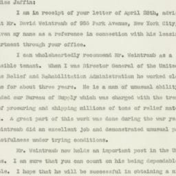 Letter: 1947 April 30