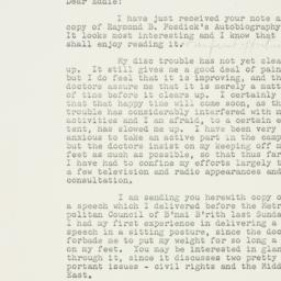 Letter: 1958 October 22