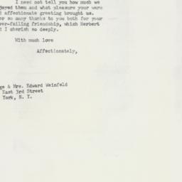 Letter: 1960 May 2