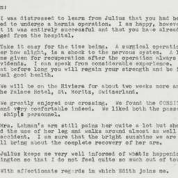 Letter: 1958 July 5
