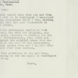 Letter: 1954 May 15