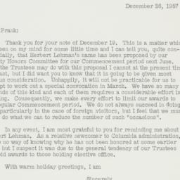 Letter: 1957 December 26