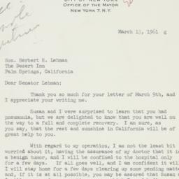Letter: 1961 March 13