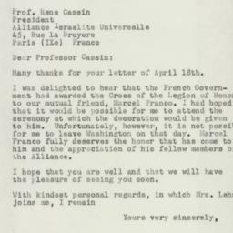 Letter: 1955 April 23