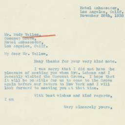 Letter: 1938 November 28
