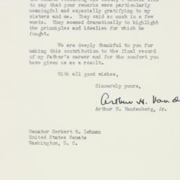Letter: 1951 August 20