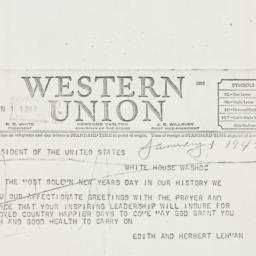 Telegram: 1942 January 1