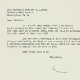 Letter: 1952 December 11