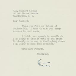 Letter: 1950 October 9