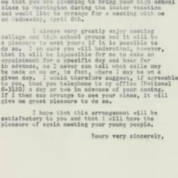 Letter: 1953 February 19