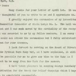 Letter: 1947 April 2