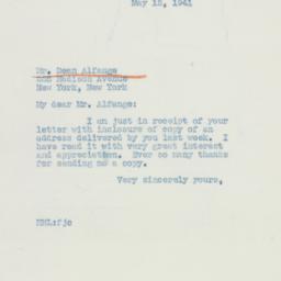 Letter: 1941 May 12