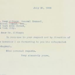 Letter: 1936 July 30