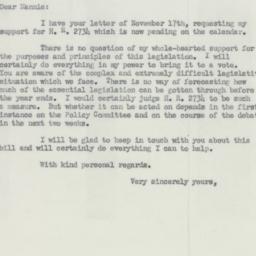 Letter: 1950 November 30