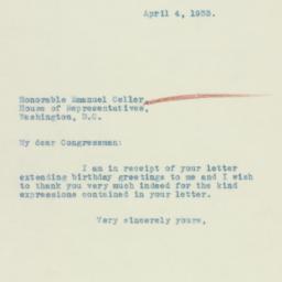 Letter: 1933 April 4