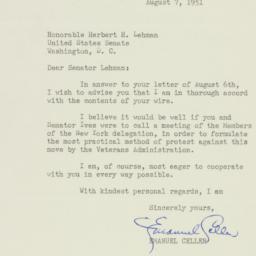 Letter: 1951 August 7