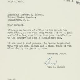 Letter: 1952 July 2