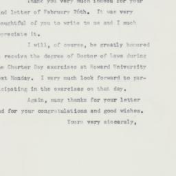 Letter: 1958 February 28