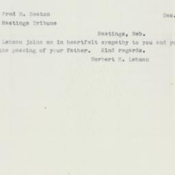 Letter: 1952 December 5