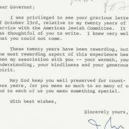 Letter: 1963 November 26