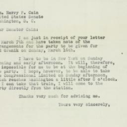 Letter: 1952 March 11