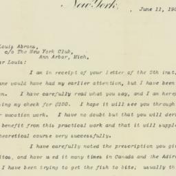 Letter: 1907 June 11