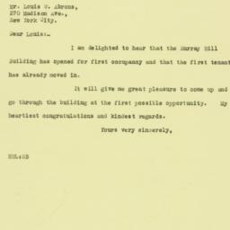 Letter: 1925 October 27