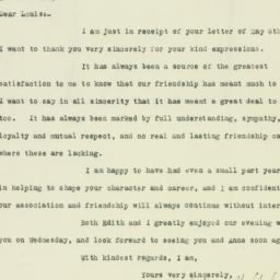 Letter: 1926 May 8