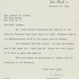 Letter: 1944 December 21