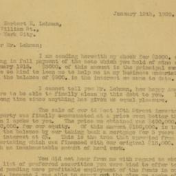 Letter: 1920 January 12