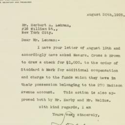 Letter: 1925 August 20